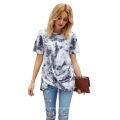 Woman Plus Size Tie-dye Cotton T-shirts